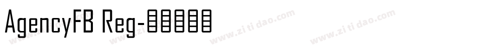 AgencyFB Reg字体转换